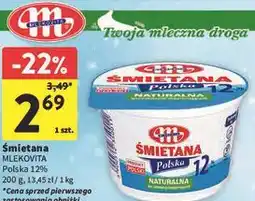 Intermarche Śmietana MLEKOVITA Polska 12% oferta