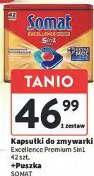 Intermarche Kapsułki do zmywarki Excellence Premium 5in1 + Puszka SOMAT oferta