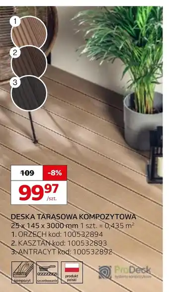 Deska tarasowa Orzech