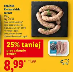 Lidl Kiełbasa biała Rzeźnik oferta