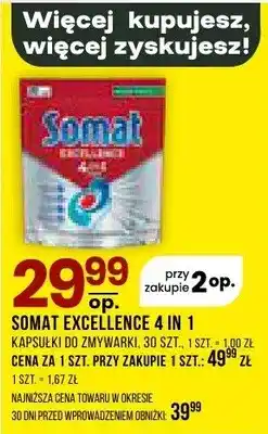 Drogerie Natura Kapsułki do zmywarki excellence 4 in 1 somat oferta