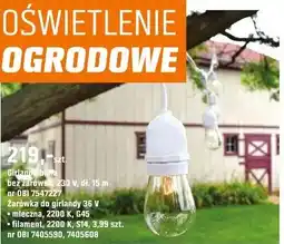 OBI Girlanda ogrodowa filament bez żarówek 30V dł. 15m oferta
