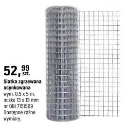 OBI Siatka zgrzewana ocynkowana oferta