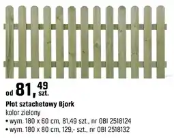OBI Płot sztachetowy Bjork oferta