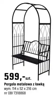 OBI Pergola metalowa z ławką oferta