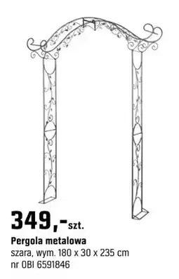 OBI Pergola metalowa szara oferta
