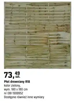 OBI Płot drewniany R18 oferta