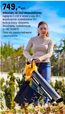 OBI Odkurzacz do liści akumulatorowy oferta