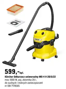 OBI Odkurzacz uniwersalny WD 4 V-20/5/22 oferta