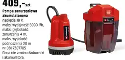 OBI Pompa zanurzeniowa akumulatorowa oferta