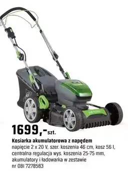 OBI Kosiarka akumulatorowa z napędem oferta