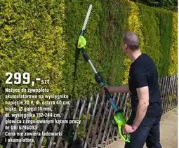 OBI Nożyce do żywopłotu akumulatorowe na wysięgniku oferta