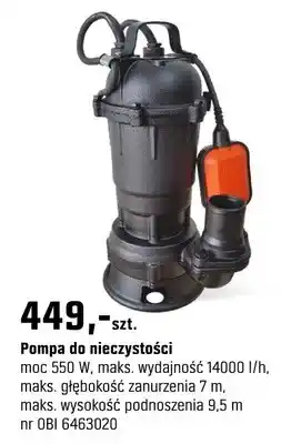 OBI Pompa do nieczystości oferta