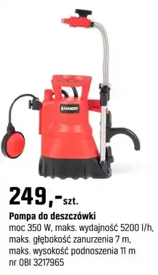 OBI Pompa do deszczówki oferta