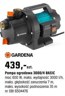 OBI Pompa ogrodowa 3000/4 BASIC oferta