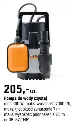 OBI Pompa do wody czystej oferta