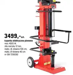 OBI Łuparka elektryczna pionowa oferta