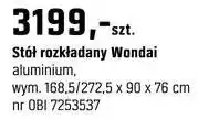 OBI Stół rozkładany Wondai aluminium, wym. 168,5/272,5 x 90 x 76 cm oferta