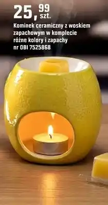 OBI Kominek ceramiczny z woskiem zapachowym w komplecie różne kolory i zapachy oferta