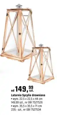 OBI Latarnia Sycylia drewniana oferta