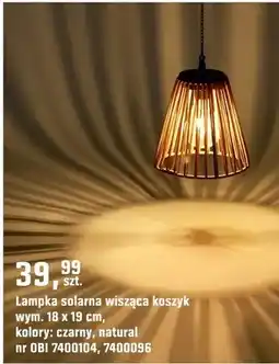 OBI Lampka solarna wisząca koszyk oferta