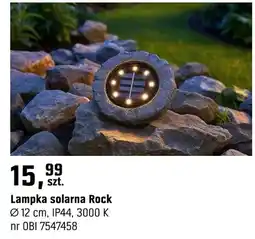 OBI Lampka solarna Rock oferta