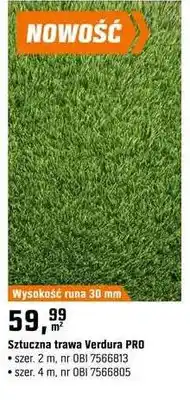 OBI Sztuczna trawa Verdura PRO oferta