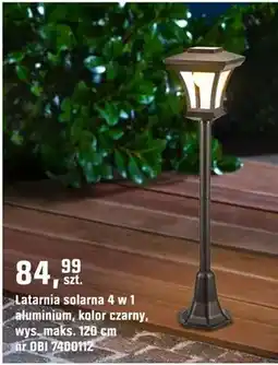 OBI Latarnia solarna 4 w 1 aluminium, kolor czarny oferta