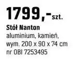 OBI Stół Nanton aluminium, kamień, wym. 200 x 90 x 74 cm oferta