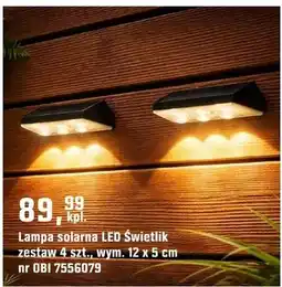 OBI Lampa solarna LED Swietlik zestaw 4 szt oferta