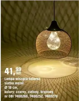 OBI Lampa wisząca solarna siatka metal oferta