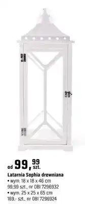 OBI Latarnia Sophia drewniana oferta