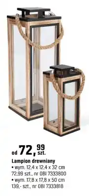 OBI Lampion drewniany oferta