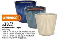 OBI Donice ceramiczne Stripes oferta