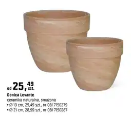 OBI Doniczka Levante ceramika naturalna, smuzona oferta