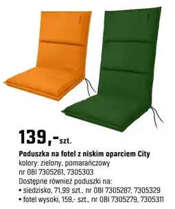 OBI Poduszka na fotel z niskim oparciem City oferta