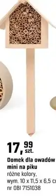 OBI Domek dla owadów mini na piku różne kolory oferta