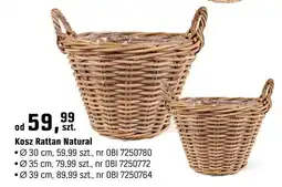 OBI Kosz Rattan Natural 39cm oferta