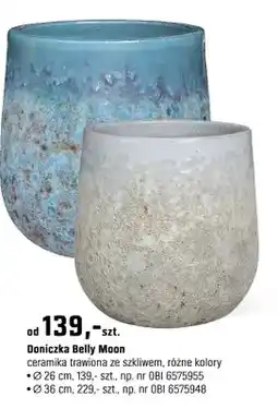 OBI Doniczka Belly Moon ceramika trawiona ze szkliwem, różne kolory oferta