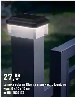 OBI Lampka solarna Elvo na słupek ogrodzeniowy oferta