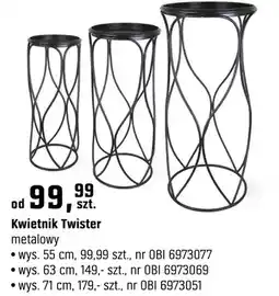 OBI Kwietnik Twister metalowy 71cm oferta