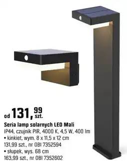 OBI Seria lamp solarnych LED Mali oferta