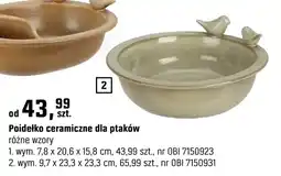 OBI Poidełko ceramiczne dla ptaków różne wzory oferta