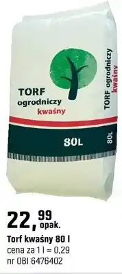 OBI Torf kwaśny oferta