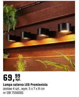 OBI Lampa solarna LED Promienista zestaw 4 szt oferta