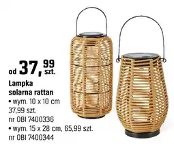 OBI Lampka solarna rattan oferta
