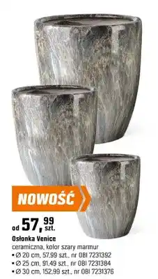 OBI Osłonka Venice ceramiczna, kolor szary marmur oferta