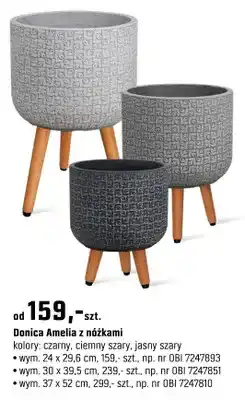 OBI Doniczka Amelia z nóżkami oferta
