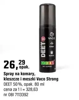 OBI Spray na komary, kleszcze i meszki Vaco Strong DEET 50% oferta