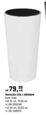 OBI Doniczka Lilia z wkładem Ø 30 cm kolor biały oferta